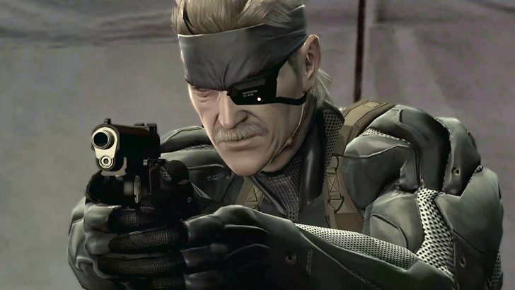 solid snake pointing gun