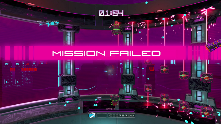 OUTBLAST Mission Failed screen