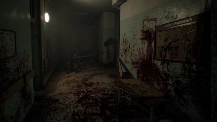 bloody hospital hallway