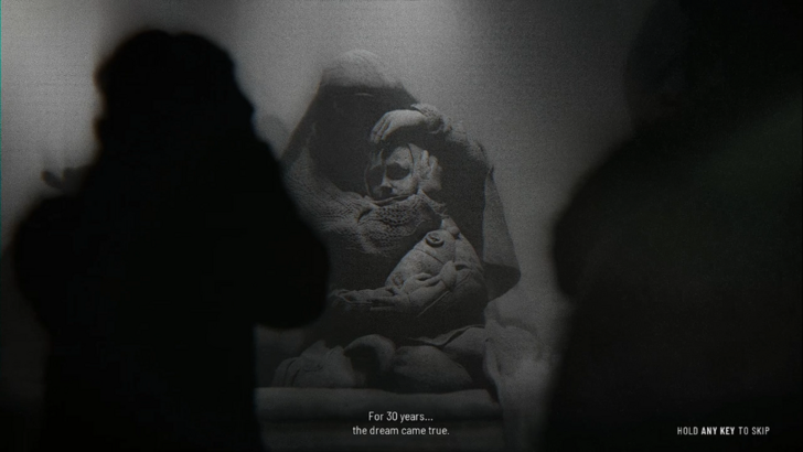 frostpunk 2 woman clutching her child in a hazy memory