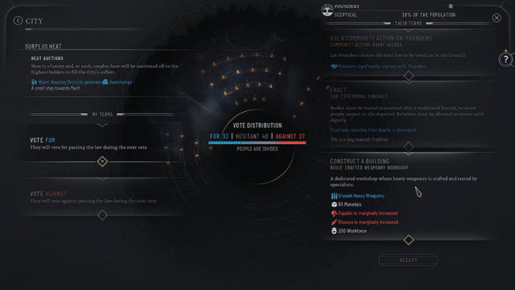 frostpunk 2 council vote screen