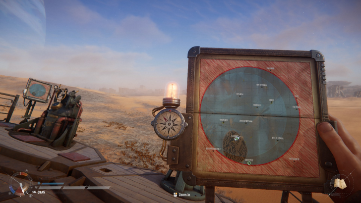 checking the map sand