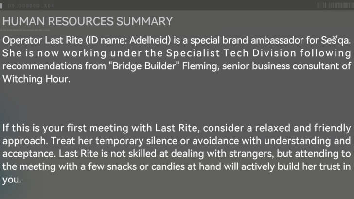 Last Rite Real Name is Adelheid