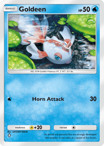 1995 goldeen pokemon card (48/214) [Sun & Moon: Unbroken Bonds] 1999 POKEMON JUNGLE Card Number Pokemon Card Goldeen 118 Topsun