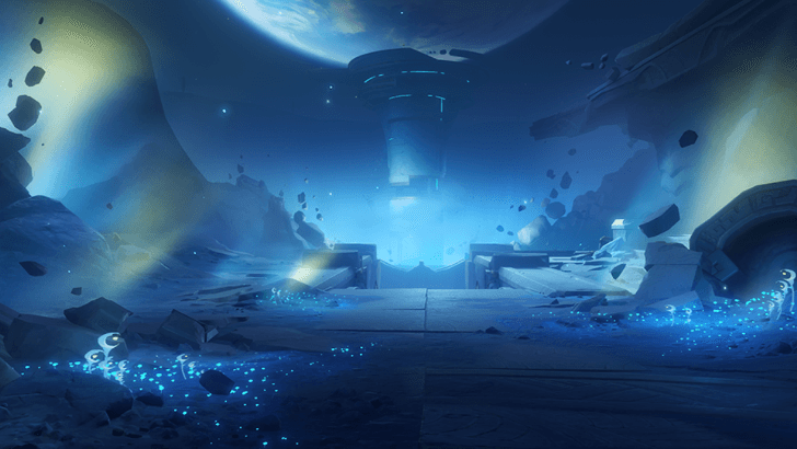 Genshin - Frost Moon Viewpoint - Land of Raging Storms