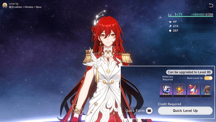 Honkai Star Rail 4.4 Quick Level Up Feature