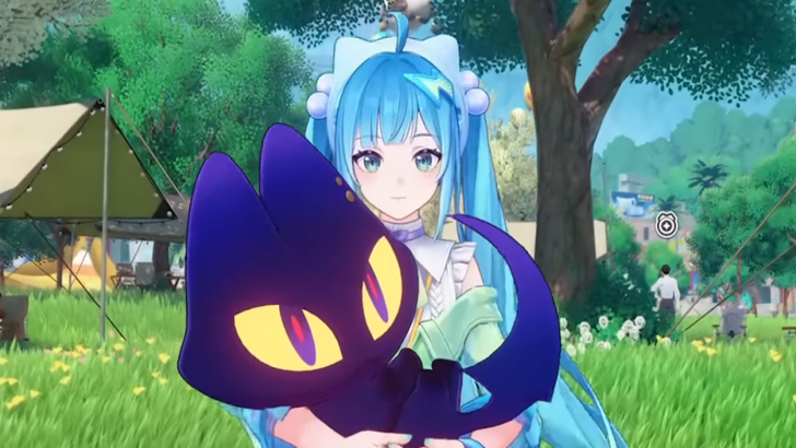 honkai nexus anima nanafey holding cat