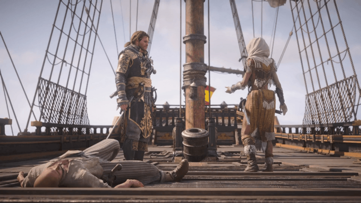 Escena cinemática de la caza de los templarios