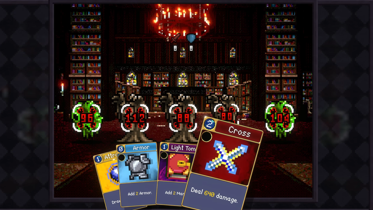 card deck in combat in library