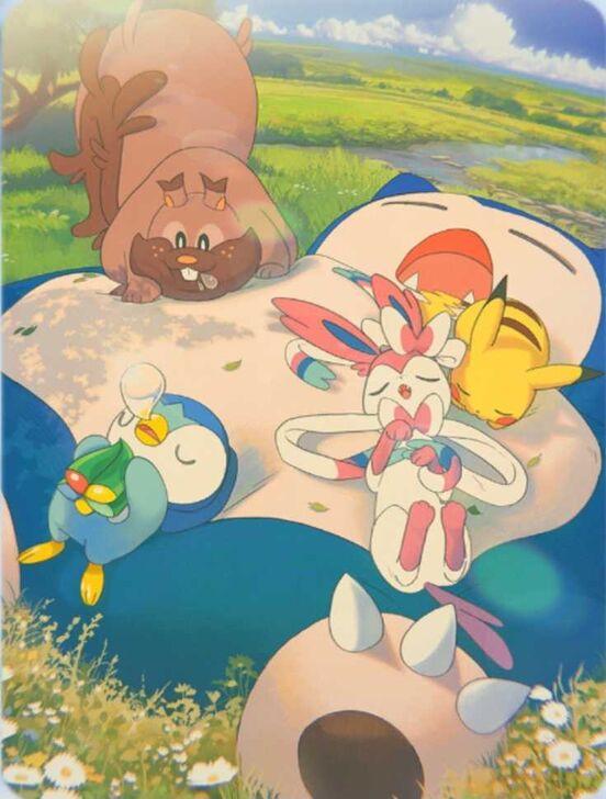 Pikachu, Piplup, Sylveon, Greedent, and Snorlax Cover Binder Cover