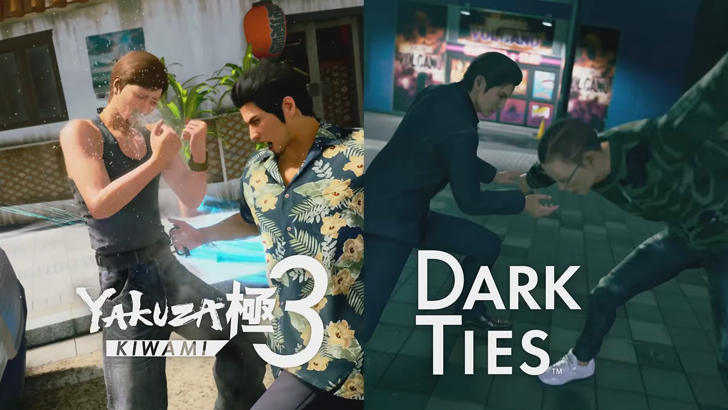yakuza kiwami 3 fight scene on the left side dark ties fight scene on the right side