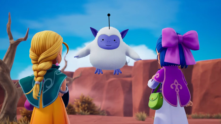 bianca and nera looking at a flying white creature
