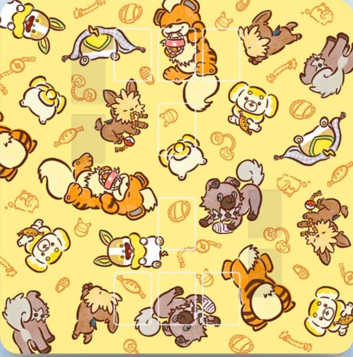 Yamper, Growlithe, Lillipup, Rockruff, and Fidough Playmat Playmat