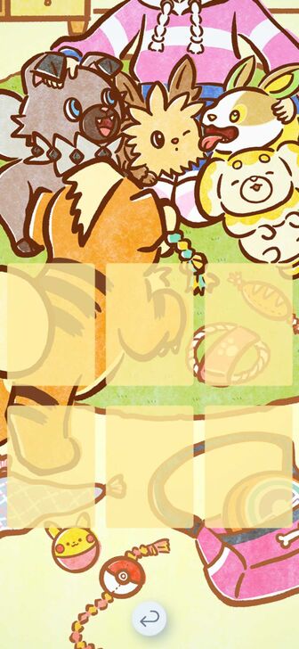 Yamper, Growlithe, Lillipup, Rockruff, and Fidough Backdrop Display Board Backdrop