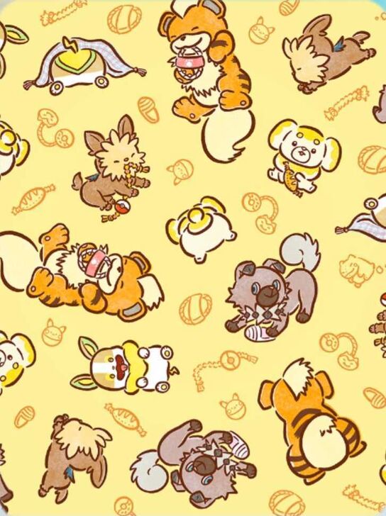 Yamper, Growlithe, Lillipup, Rockruff, and Fidough Cover Binder Cover