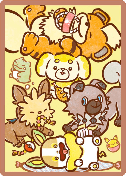 Yamper, Growlithe, Lillipup, Rockruff, and Fidough Card Sleeve Card Sleeve