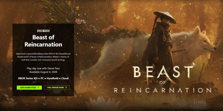 Beast of Reincarnation on Game Pass