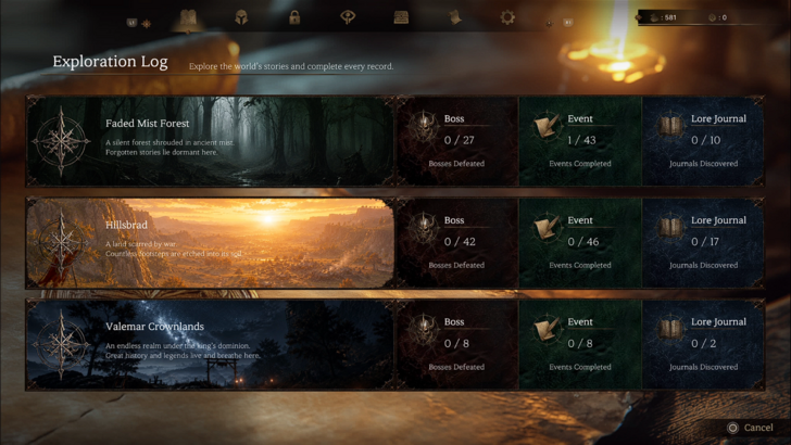 the relic first guardian equipment screen