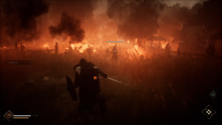 the relic first guardian burning village combat