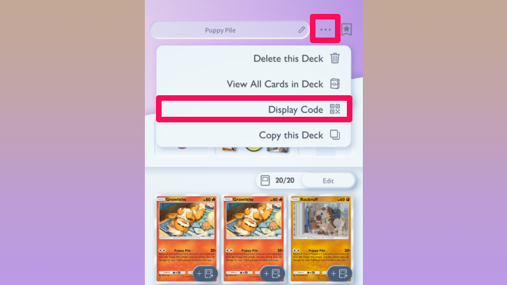 How to Display Code of Your Deck