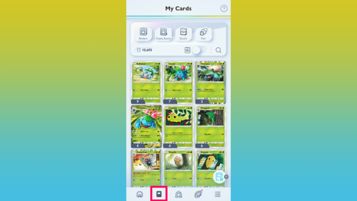 My Cards Tab