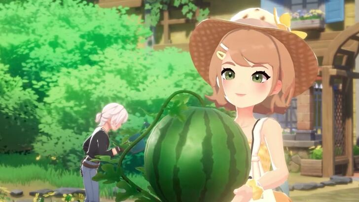 Solara Holding Up A Watermelon Grown By Graminova