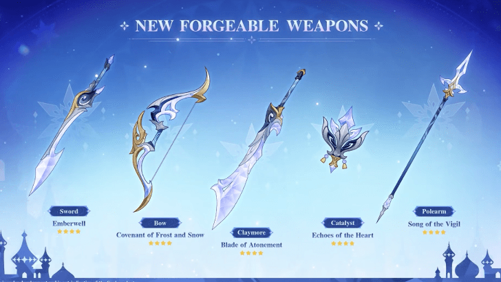 Genshin Impact - 7.0 Forgeable Weapons