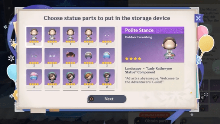 Obtain Additional Parts via the Storage Device
