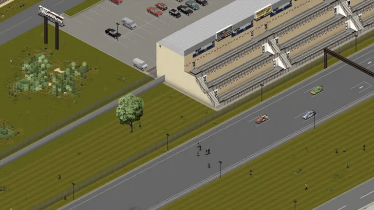 Race Track with zombies