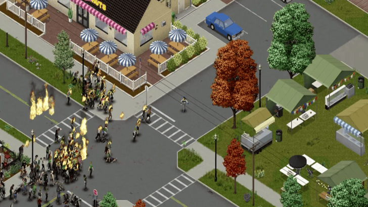 Horde of Burning Zombies