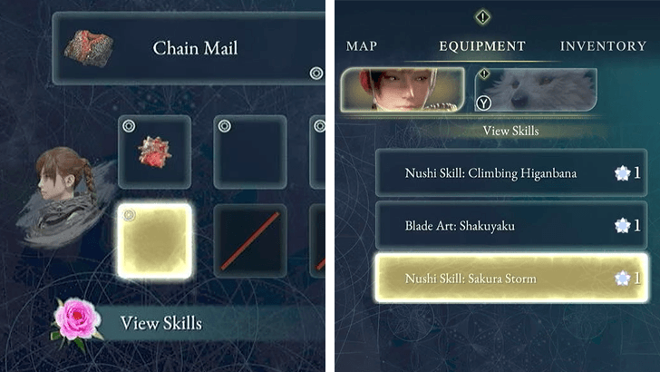 Skills Menu