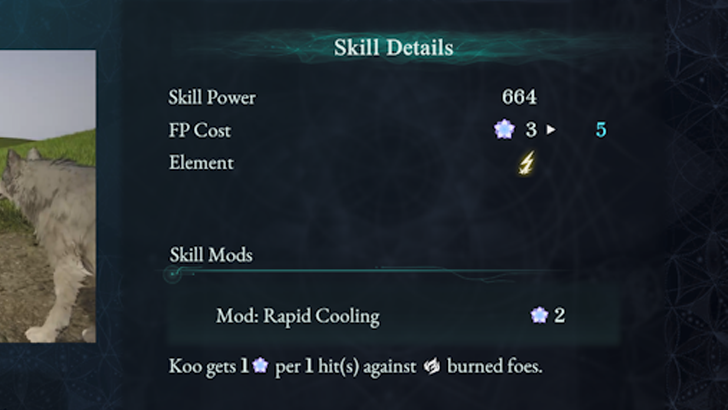 Skill Mods Increase FP Cost