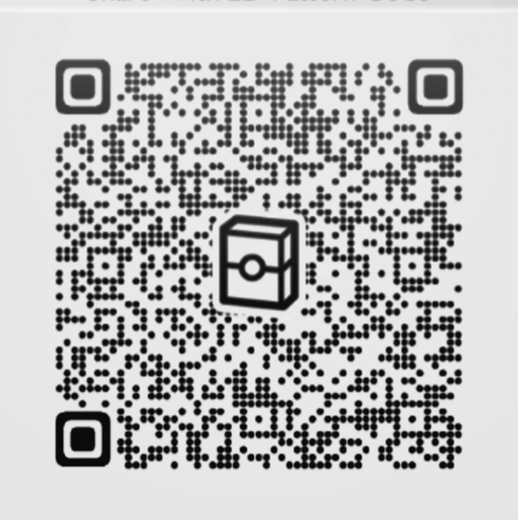 Haxorus and Druddigon Deck 2D Pattern QR Code