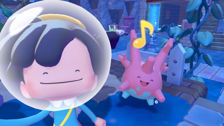 Player With Corsola in Selfie Mode