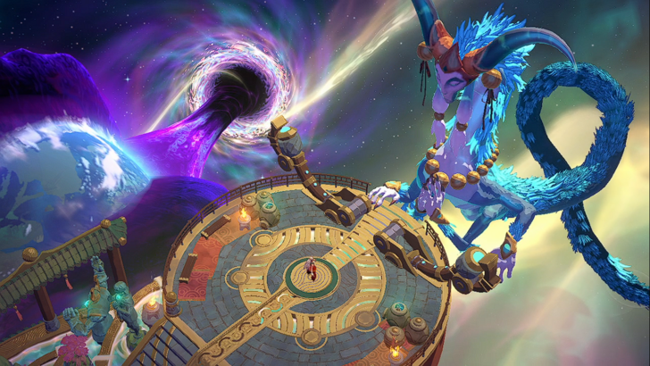 echoes of mystralia the goddess in front of the rift