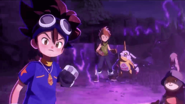 Digimon characters fighting