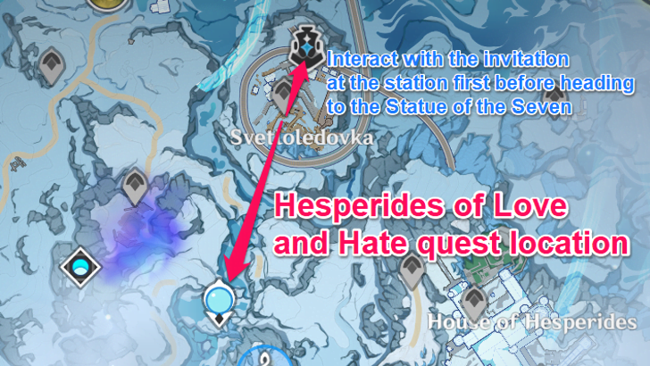 Hesperides of Love and Hate Quest Location