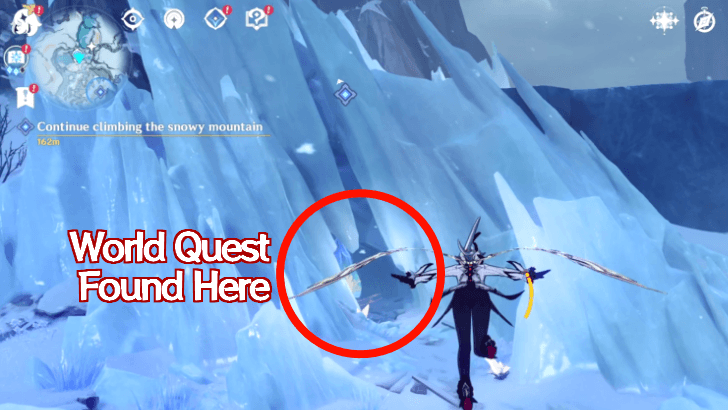 Genshin Impact - Hesperides of Love and Hate - Through the Gates of Ivory - For an Ice Mirror Fragment World Quest Location