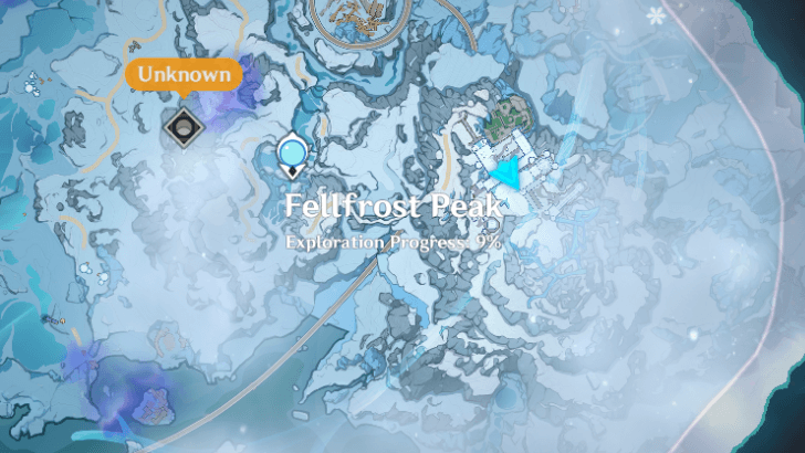 Genshin Impact - Hesperides of Love and Hate - Fellfrost Peak Map