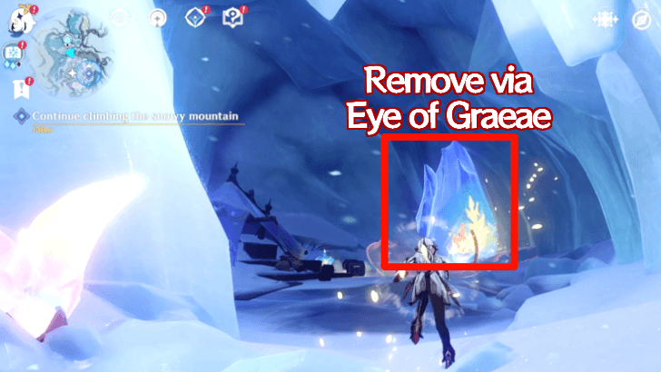 Genshin Impact - For an Ice Mirror Fragment - Remove Prime Ice via Eye of Graeae