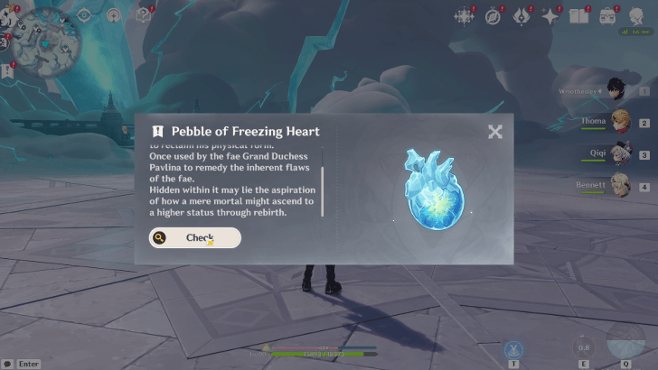 Pebble of Freezing Heart
