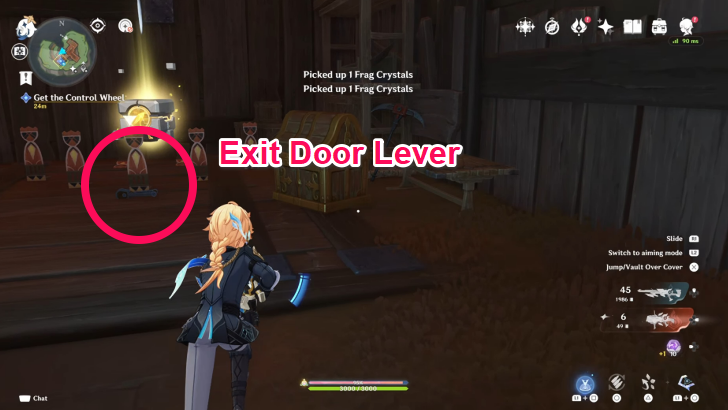 Exit Door Lever location