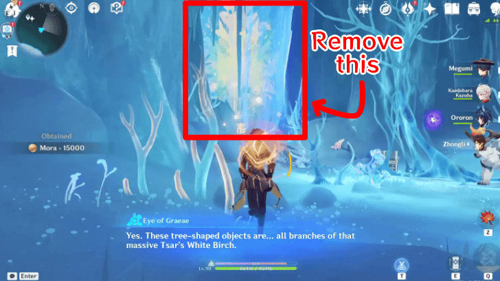 Genshin - How to Get to White Birch Snowgrave through the Caves 3