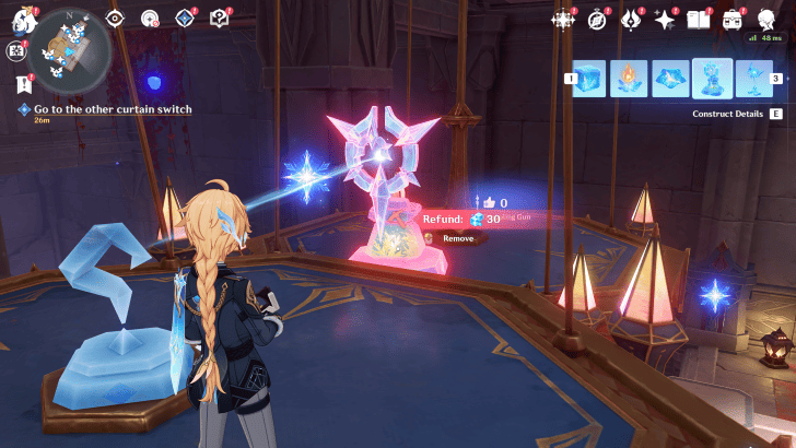 Walk Onto the Second Chandelier and Remove the Grappling Gun