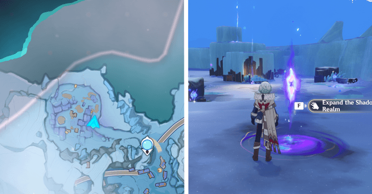 Genshin Impact - Ice Quarry Shadow Realm location