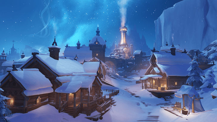 Genshin - Snezhnaya Viewpoint - Borderlands Town