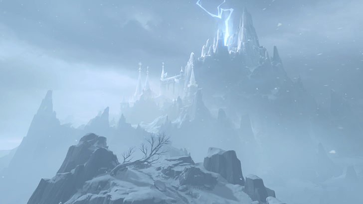 Genshin - Snezhnaya Viewpoint - A Lonely Mansion Against the Whiteout