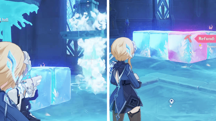 Genshin Impact - White Birch Snowgrave - Two Statues in Royal Hall 2
