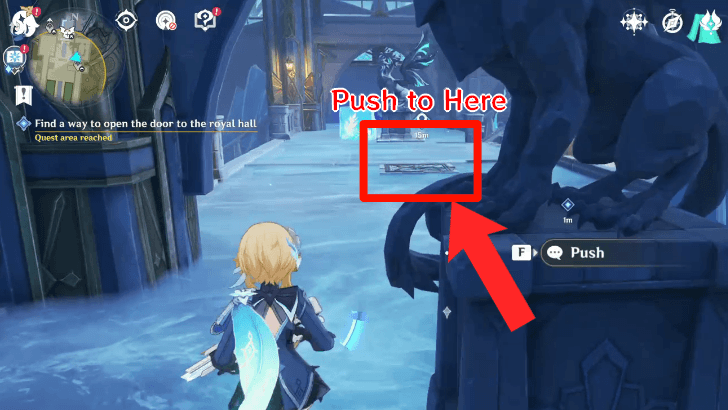 Genshin Impact - White Birch Snowgrave - Two Statues in Royal Hall 10