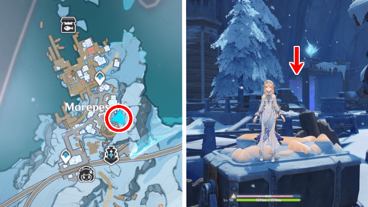 Genshin Impact Everfrozen Earth Shadow Realm Vault Location